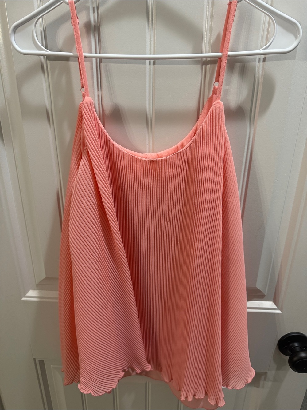 Women’s Pleated Pink Camisole Tank Top